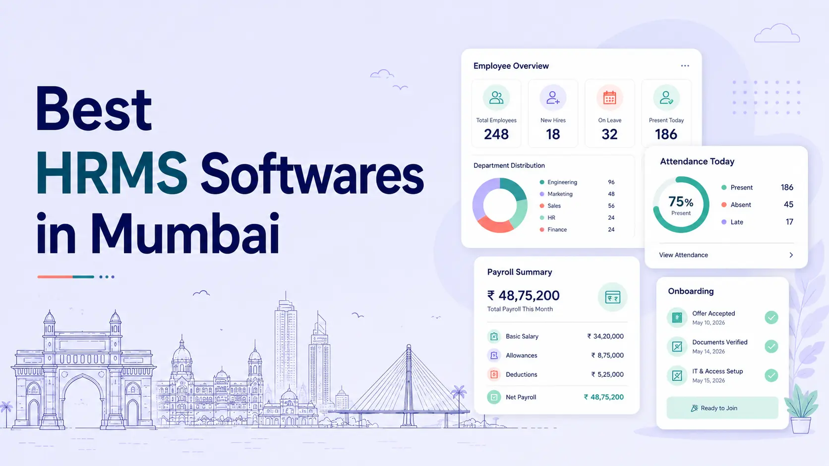 Top 5 Best HRMS Software in Mumbai (2026 Picks & Reviews)