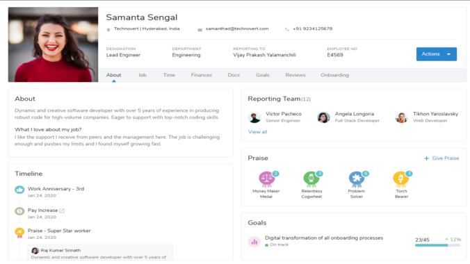 A comprehensive comparison chart showing the best HRMS software in India for 2026